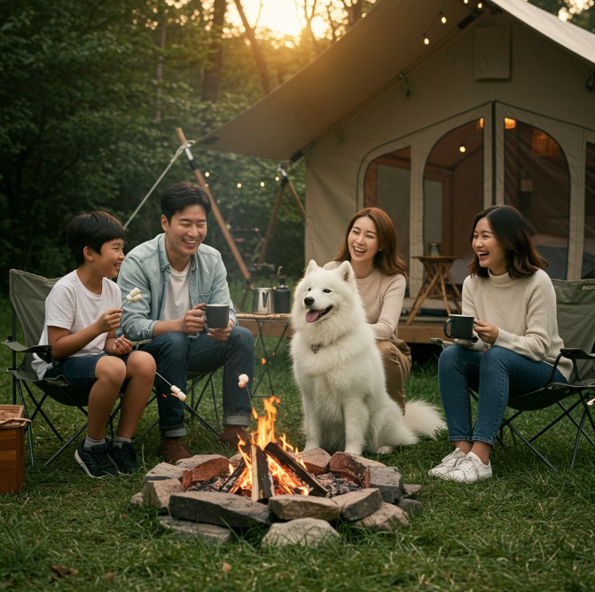 가족과 함께하는 애견동반 글램핑장 이미지
