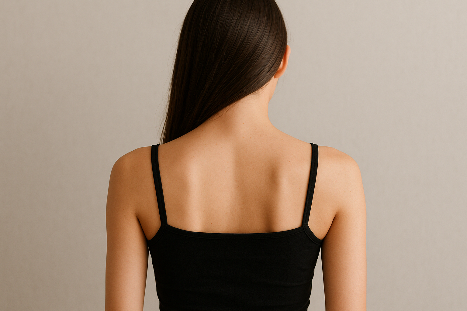 직각어깨인 여자 사진