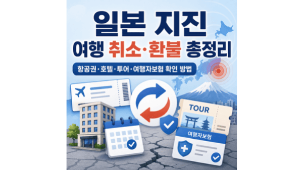 일본-지진-여행-취소-환불-항공권-호텔-투어-여행자보험-확인