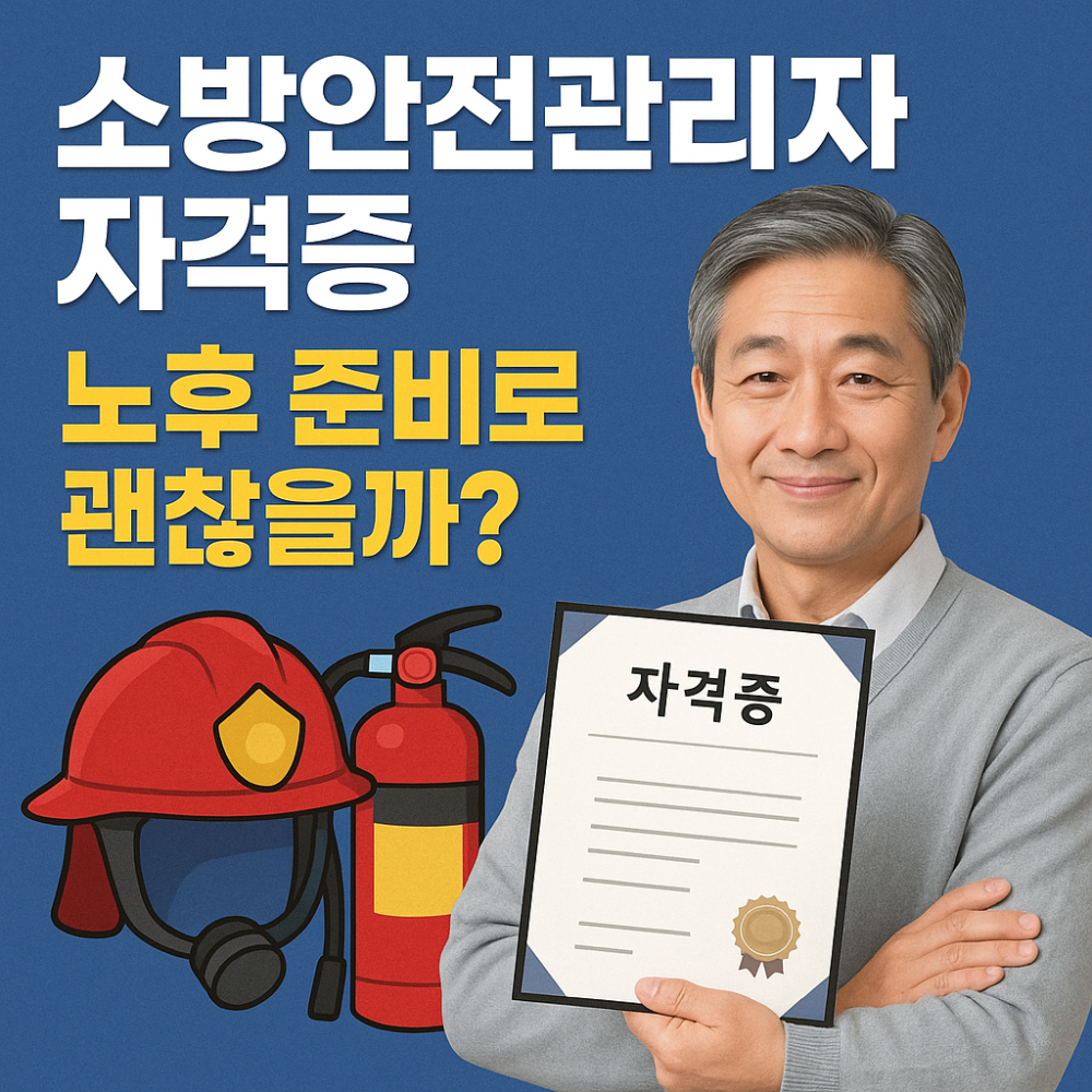 소방안전관리자 자격증, 노후 준비로 괜찮을까? 인포그래픽