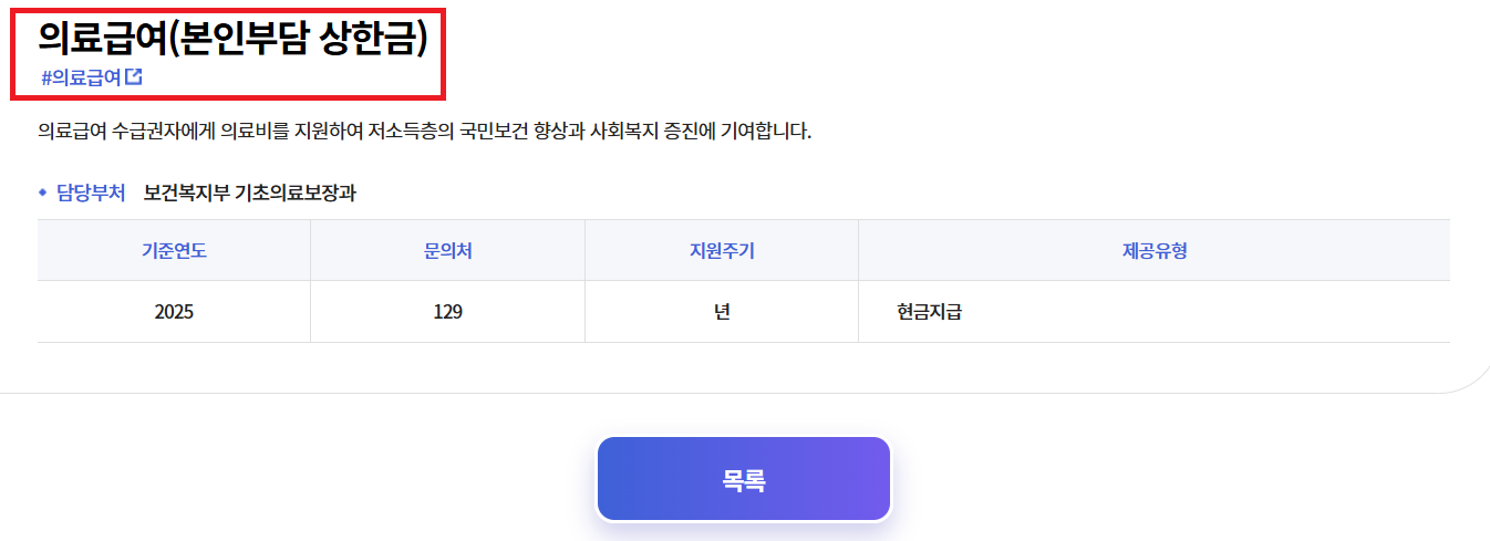기초생활수급자 의료급여