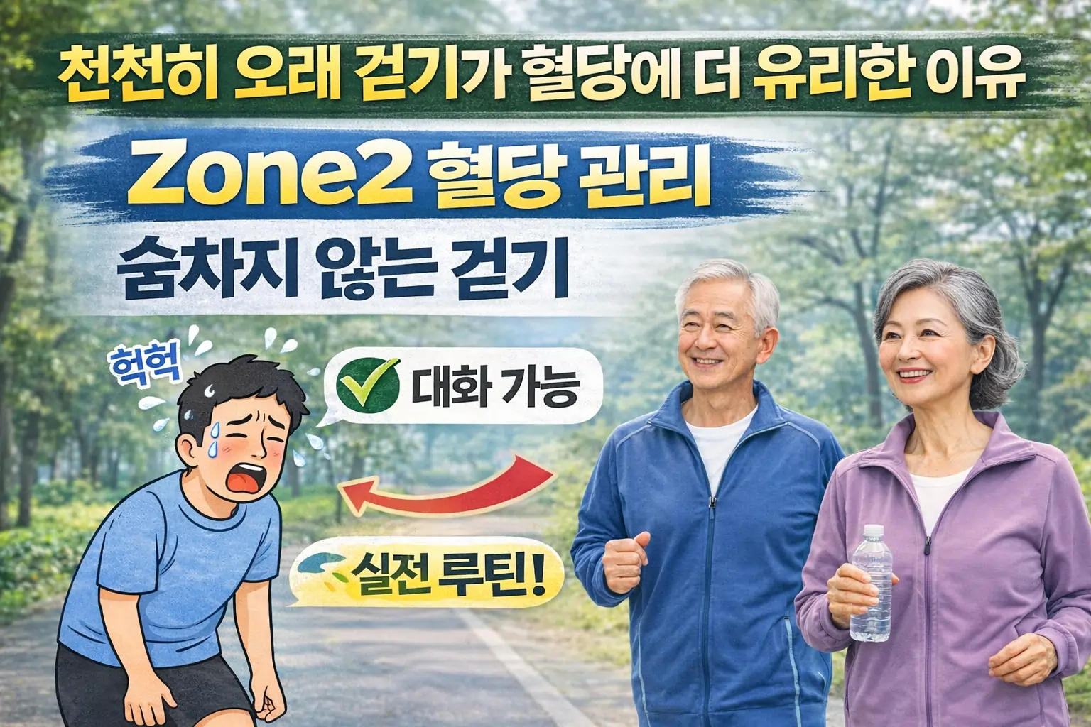 Zone2 혈당 관리: 숨차지 않는 걷기가 오히려 효과 좋은 이유