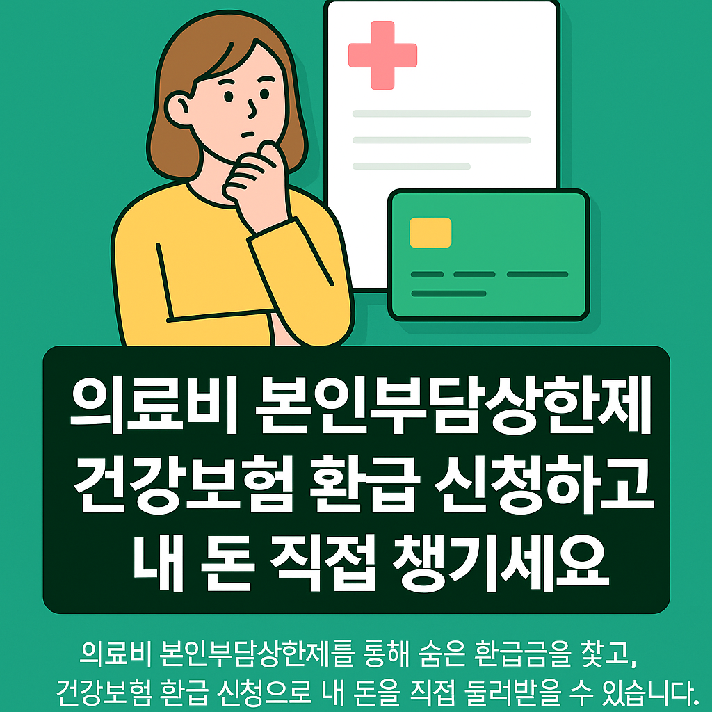 의료비 본인부담상한제+ 건강보험 환급 신청하고, 내 돈 직접 챙기세요