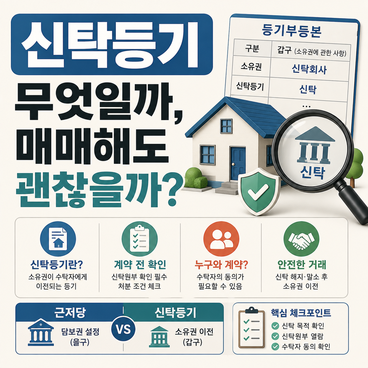 신탁등기 개념과 확인 방법을 설명하는 이미지