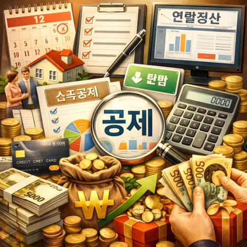 가계 재정을 점검하는 장면