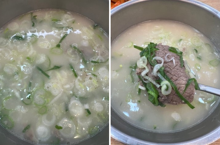 국물 맛이 정말 진하고 감칠맛이 나는 설농탕
