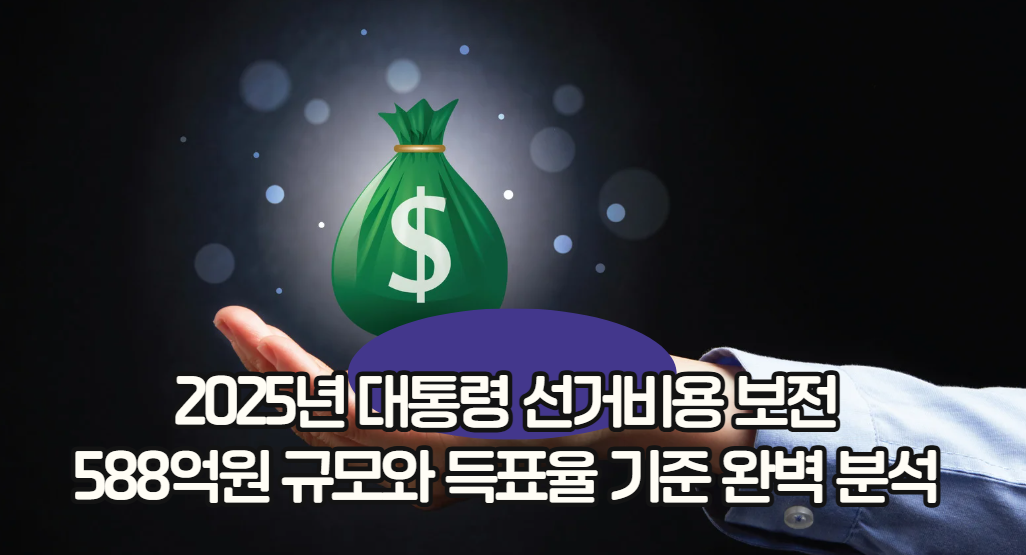 2025년 대통령 선거비용 보전 제도의 모든 것 ❘ 588억원 규모와 득표율 기준 완벽 분석