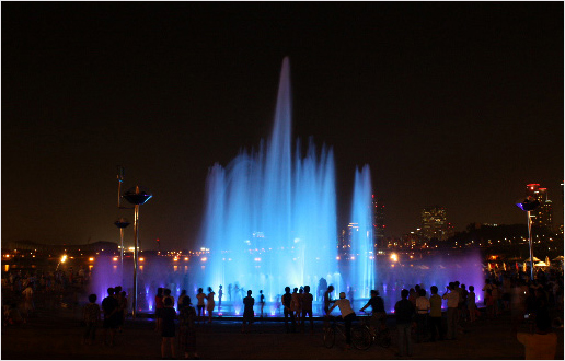 서울 가볼 만한 곳 추천 - 한강 분수 반포 달빛무지개분수, 여의도 수상분수, 뚝섬 음악분수, 뚝섬 물보라극장 분수, 난지 거울분수 가동시간
