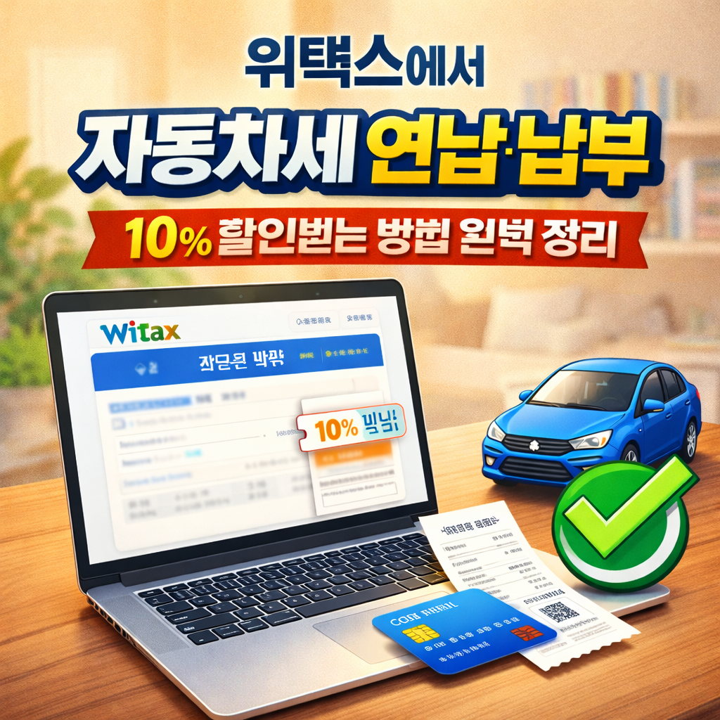 위택스에서 자동차 연납을 납부 방법을 아내드림