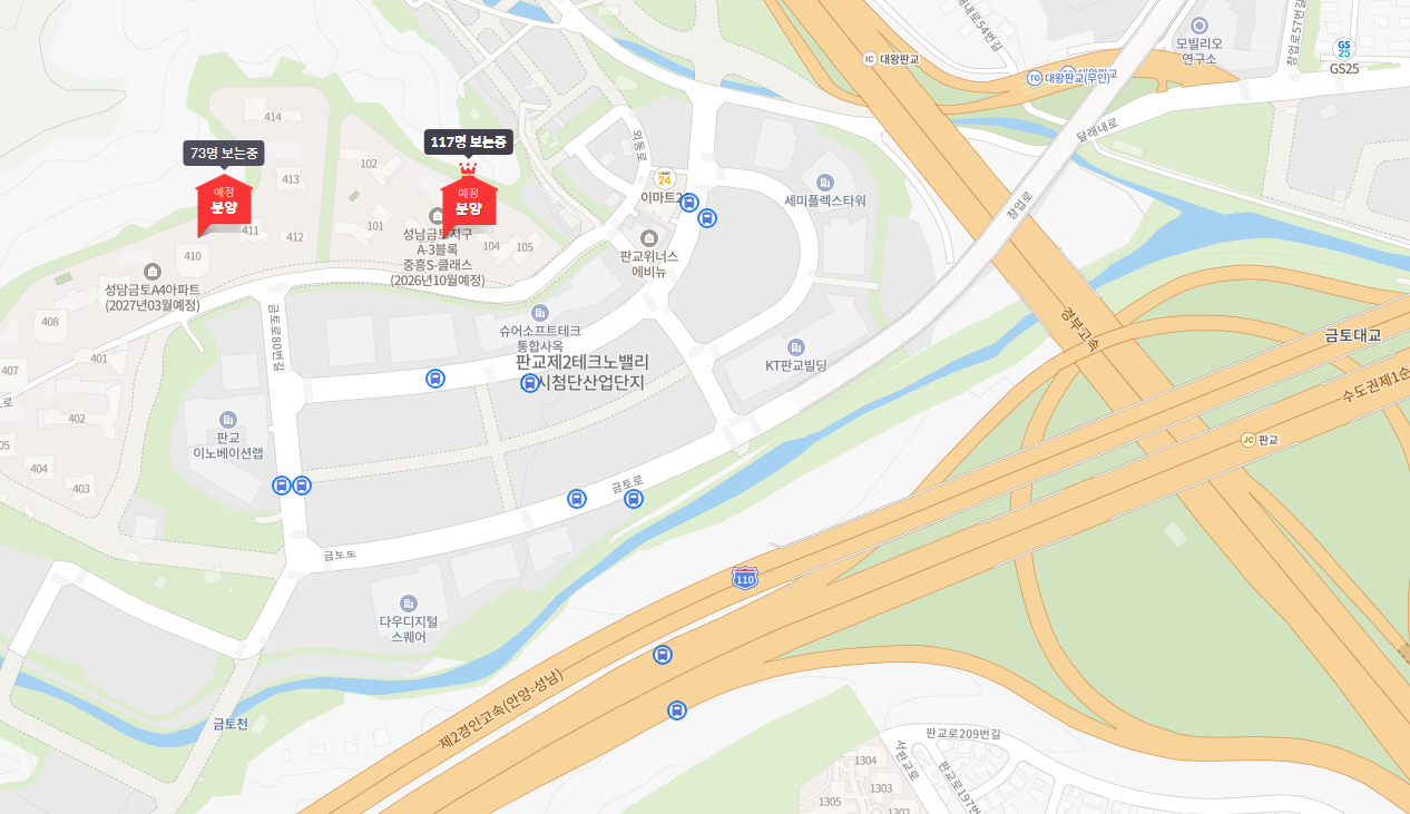 성남 금토지구 중흥S-클래스