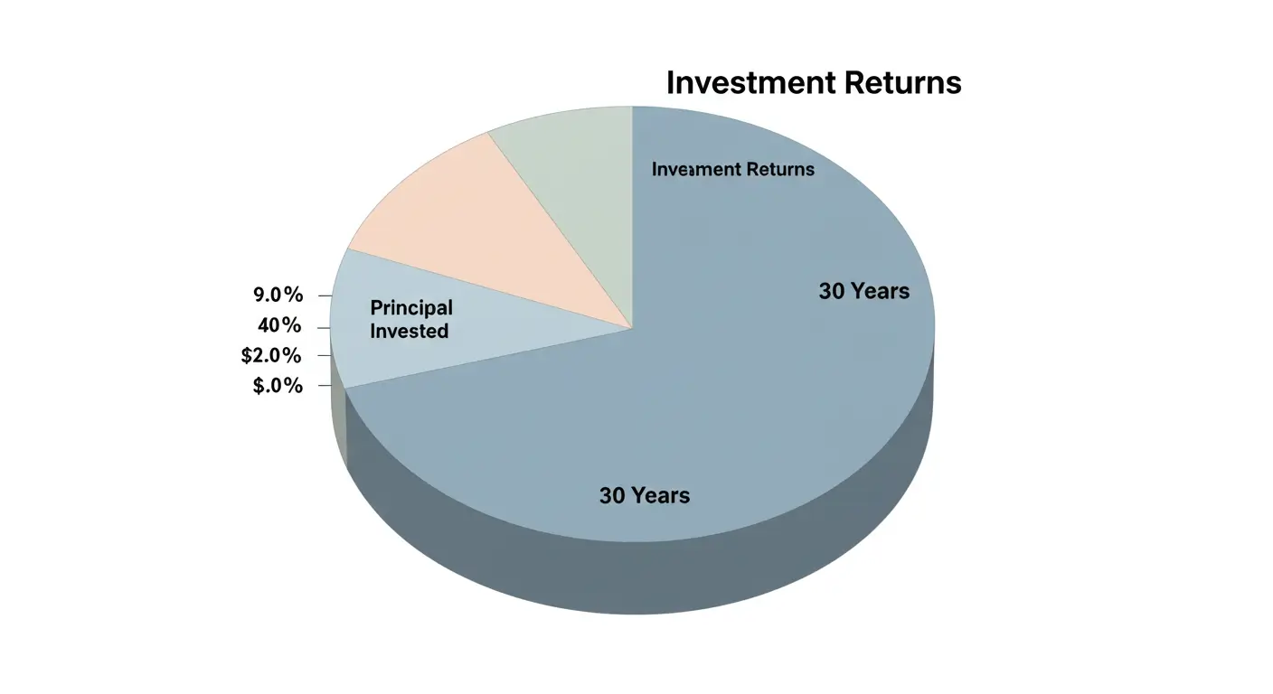 30년간의 장기 투자 시 원금보다 훨씬 더 커지는 복리 투자 수익의 힘