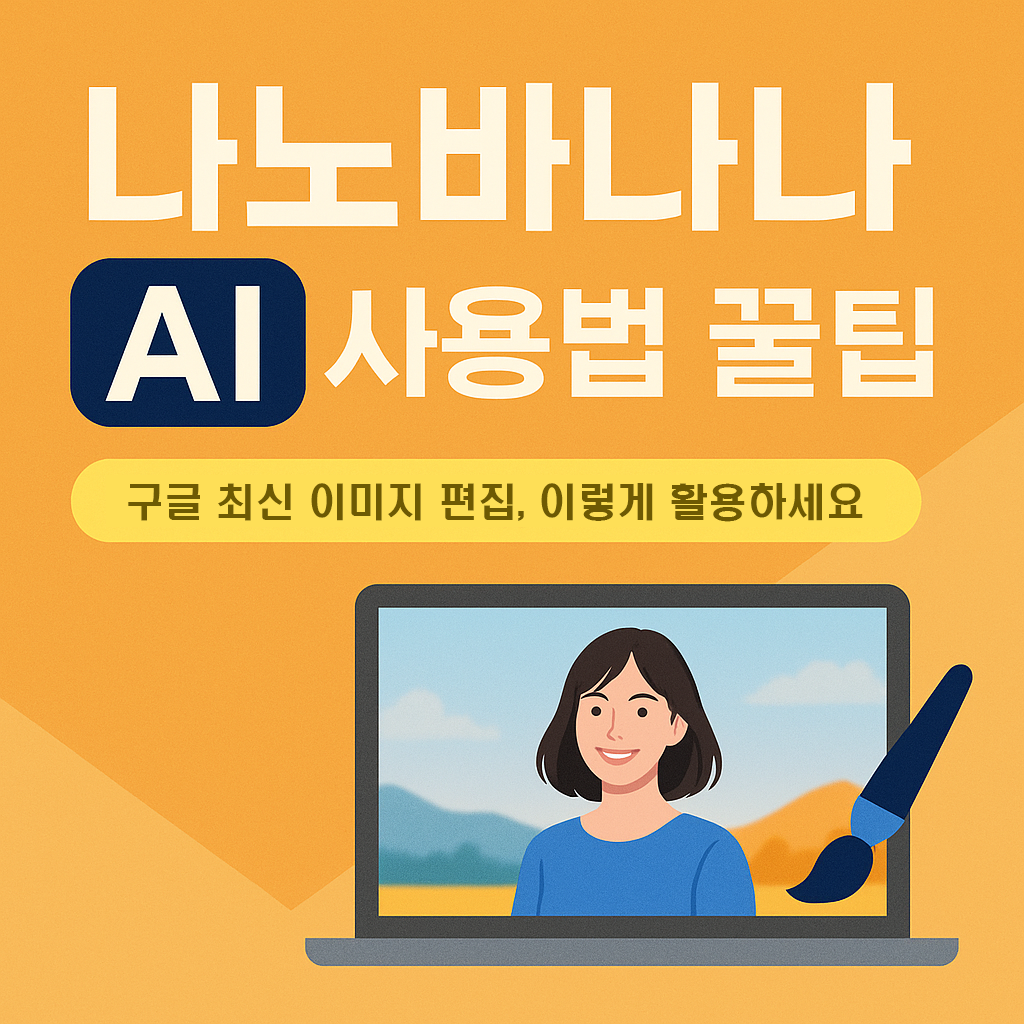 구글 나노바나나 AI 사용법 이미지 편집 꿀팁