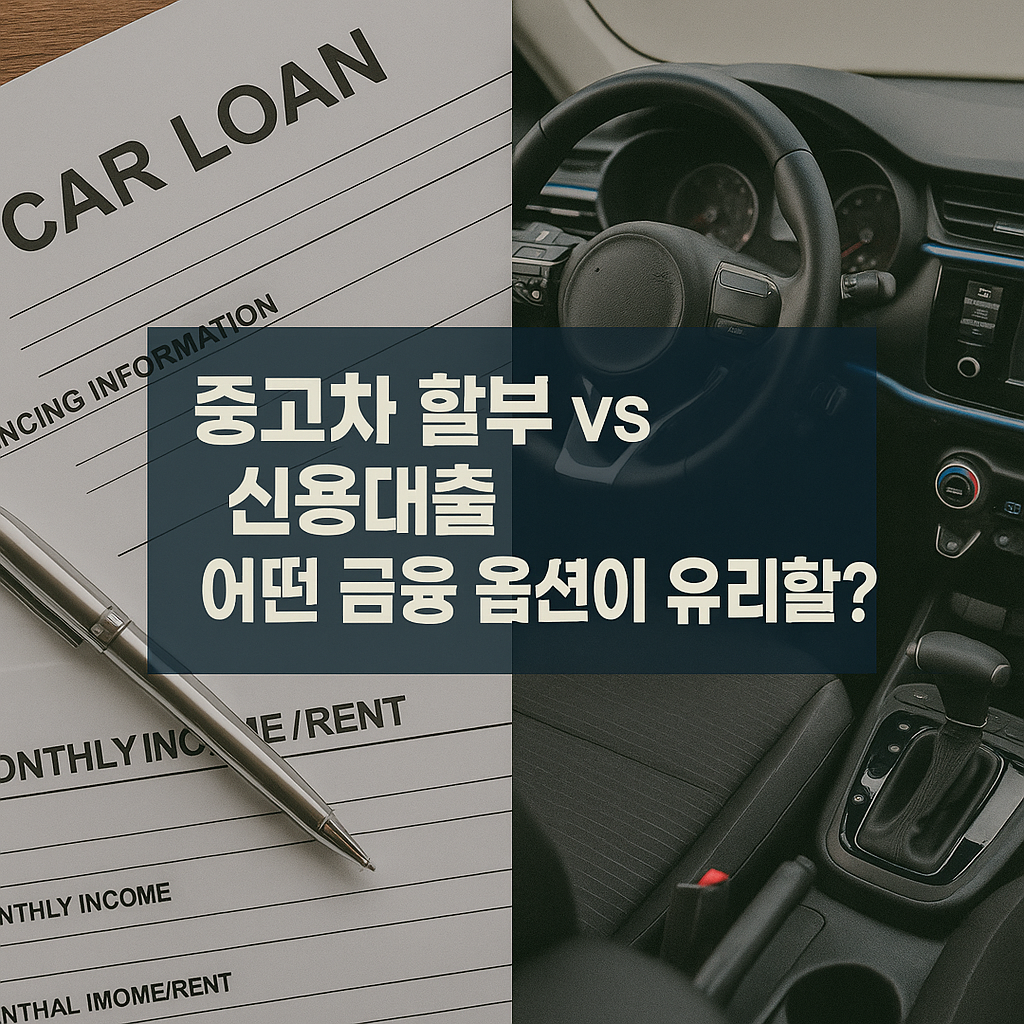 중고차 할부 vs 신용대출: 어떤 금융 옵션이 유리할까?
