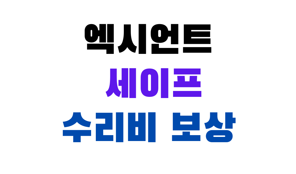 엑시언트 세이프 수리비 보상