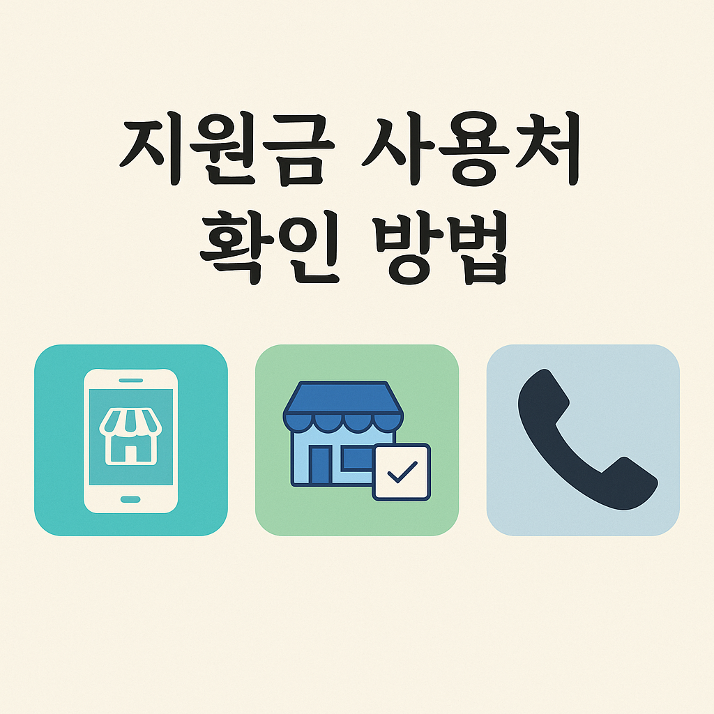 소비쿠폰 사용처, 지역별 정리