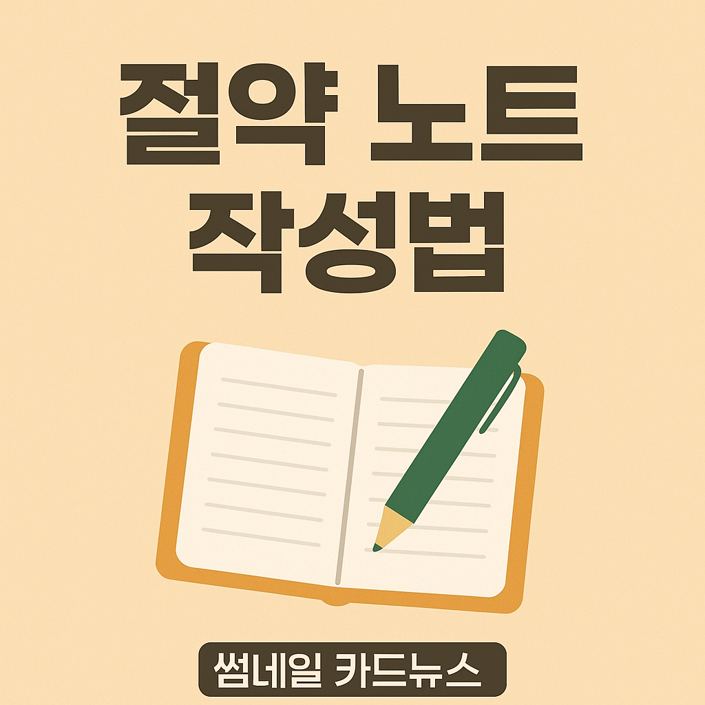 절약 노트 작성법