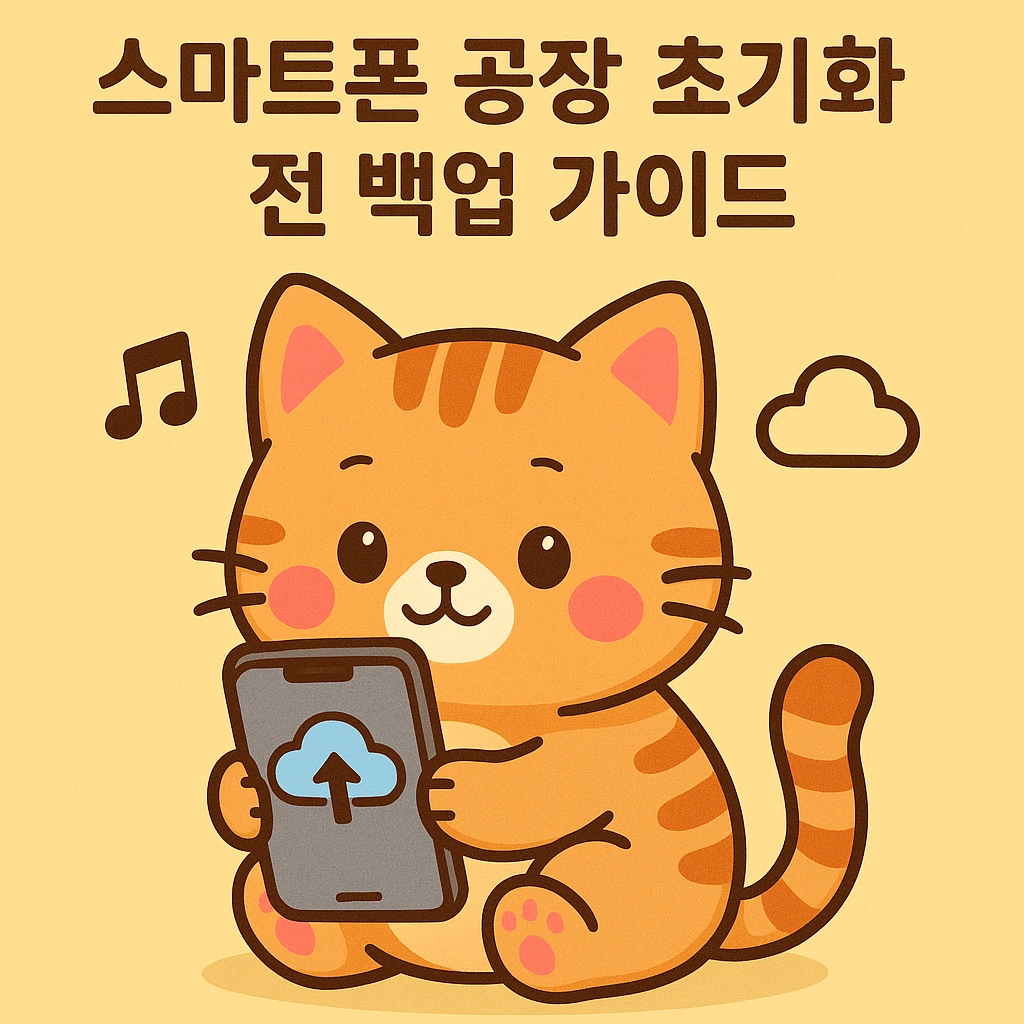 스마트폰 공장 초기화 전 백업 가이드