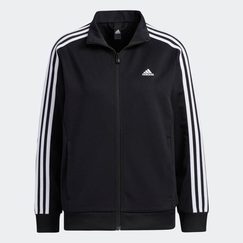 아디다스 여성 져지 재킷 더블니트 블랙 IA5190