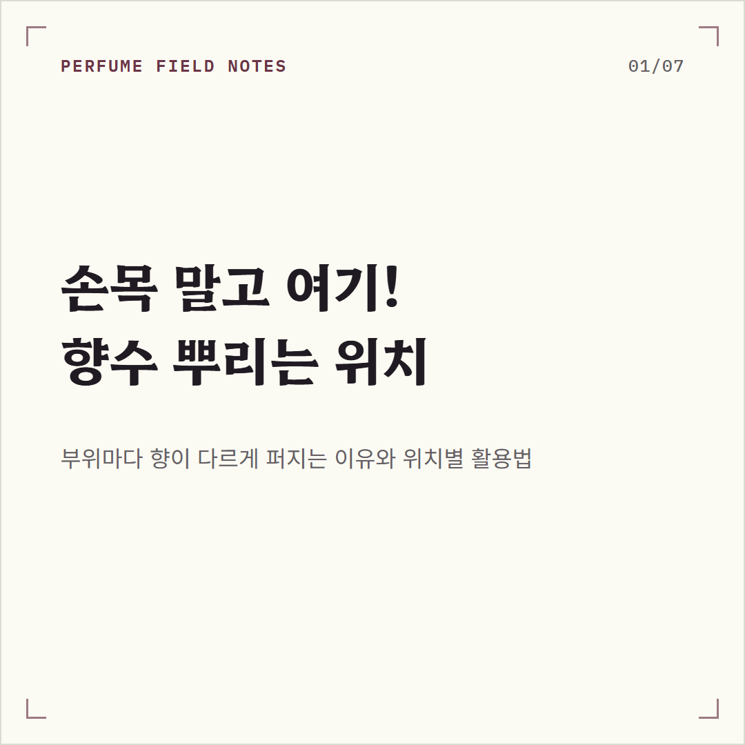 향수뿌리는위치 사진