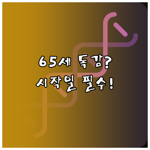 만 65세 이상 어르신 독감 무료 접..