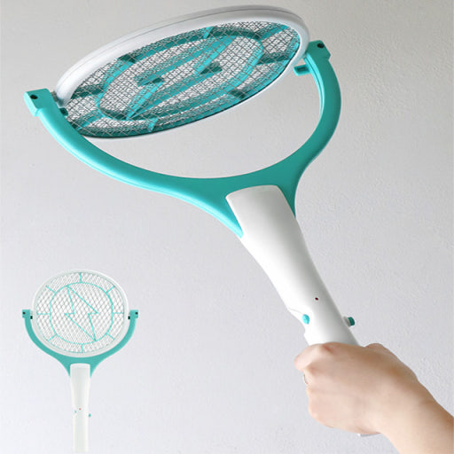 헤드가 돌아가는 전자파리채의 사진