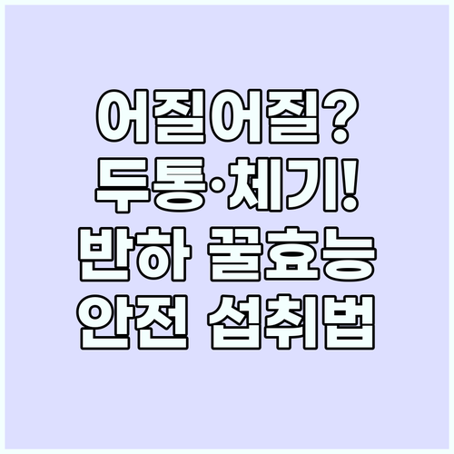 반하 어질어질한 두통과 소화불량 완화..