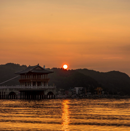 포항 영일대해수욕장 일몰