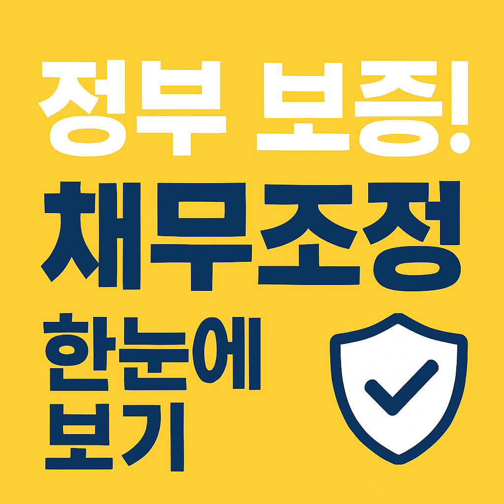 원금 최대 90% 감면 가능한 신용회복 지원제도 핵심 요약 이미지