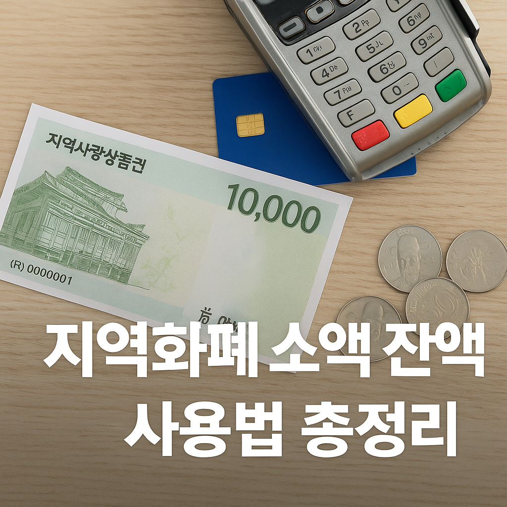 지역화폐 소액 잔액 사용법 총정리