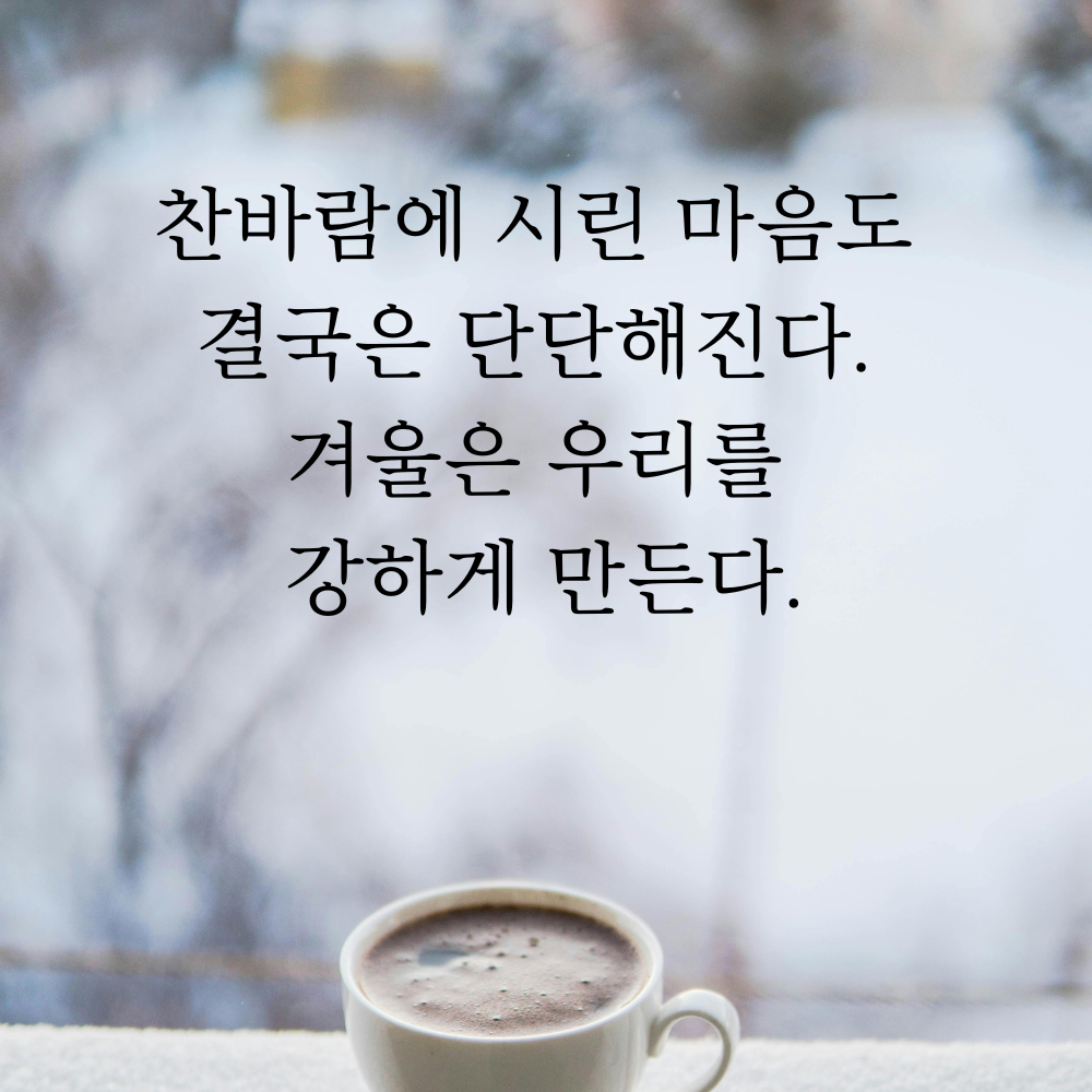 겨울 좋은 글귀 겨울 명언 문구 이미지