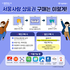 서울사랑상품권 발행일정