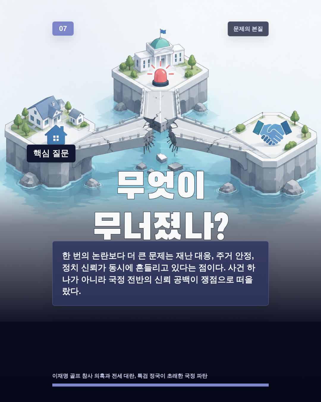 무엇이 무너졌나?