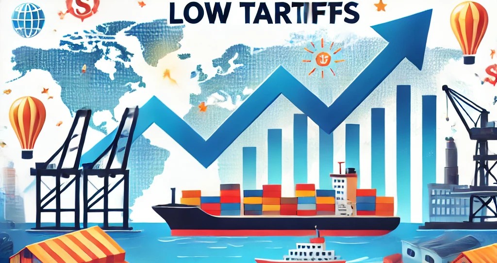 낮은 관세와 경제성장 관련 이미지