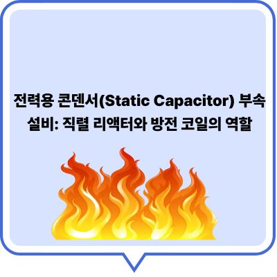 전력용 콘덴서 부속 설비: 직렬 리액터와 방전 코일의 역할