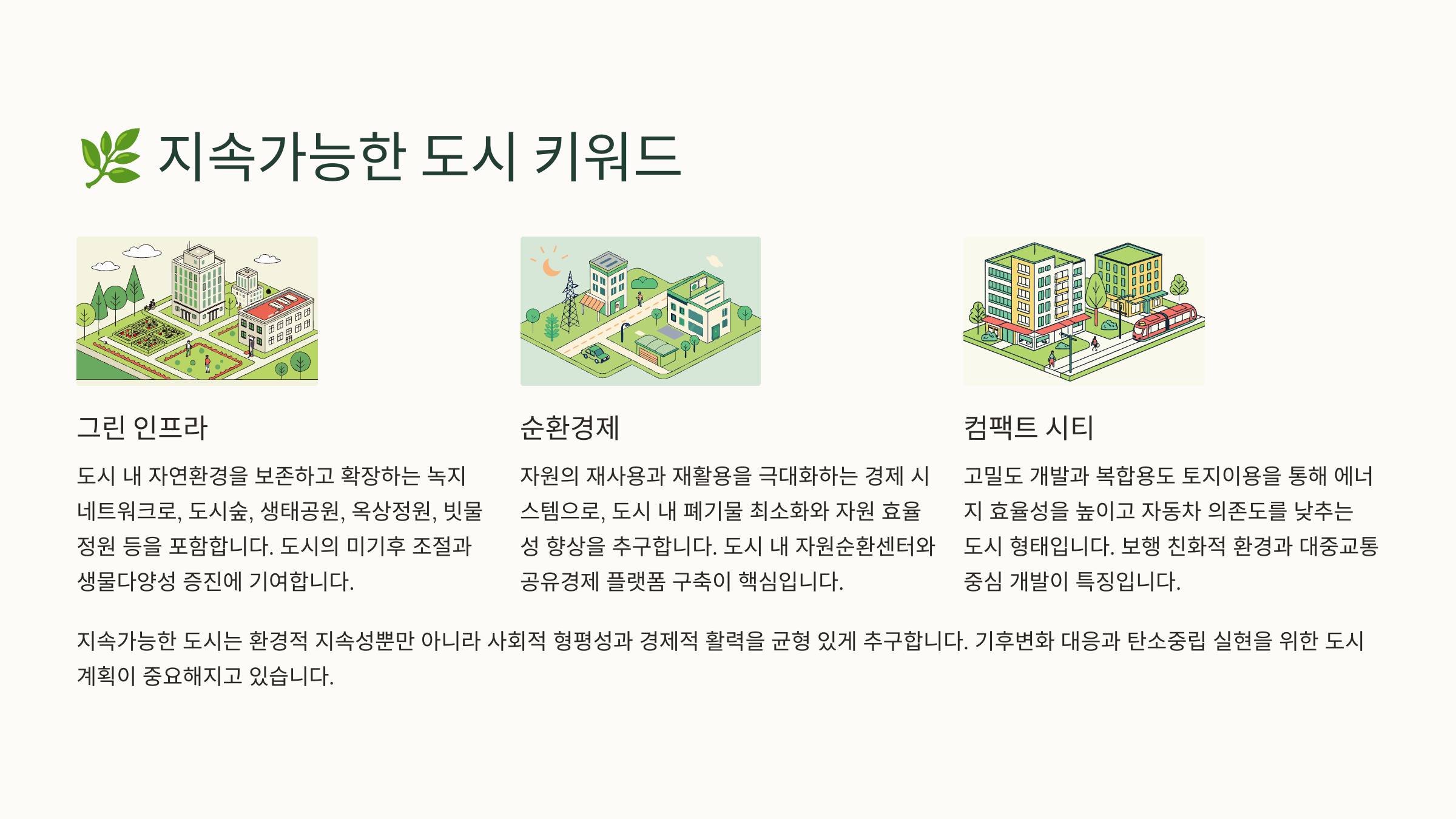 지속가능한 도시 키워드