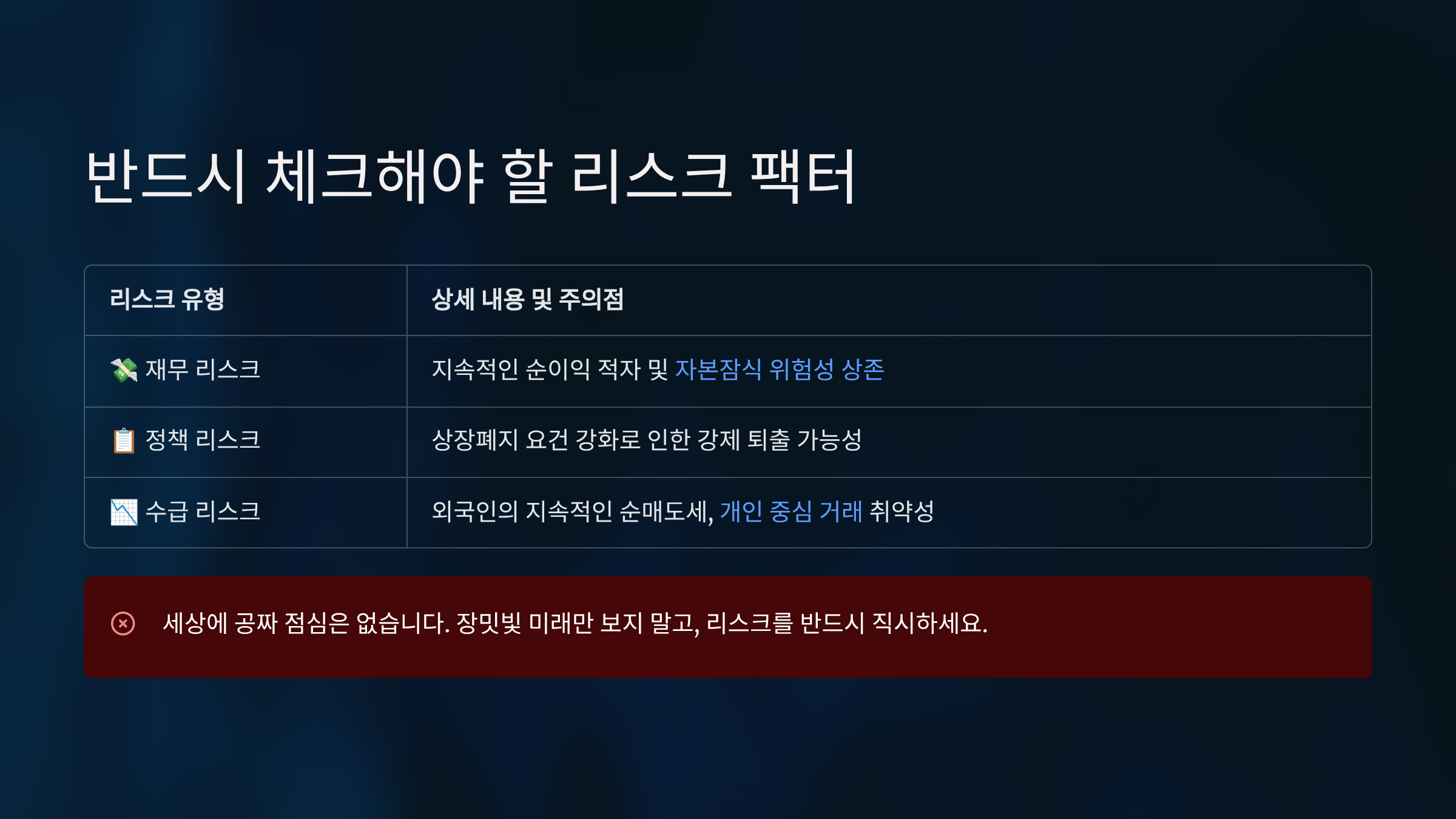 성안 투자 시 반드시 체크해야 할 리스크 팩터