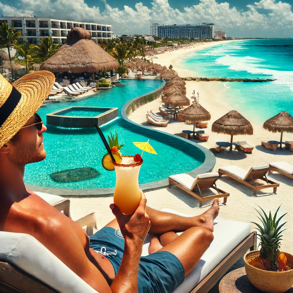 칸쿤 휴양지에서 휴가즐기기