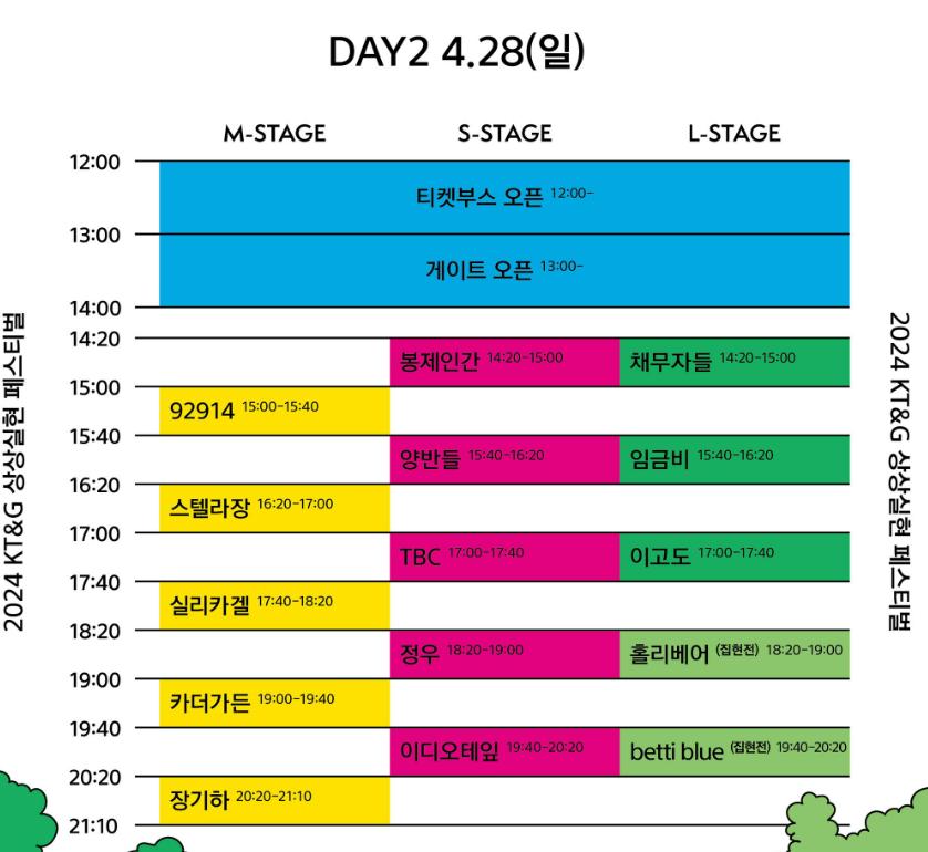 공연 타임테이블