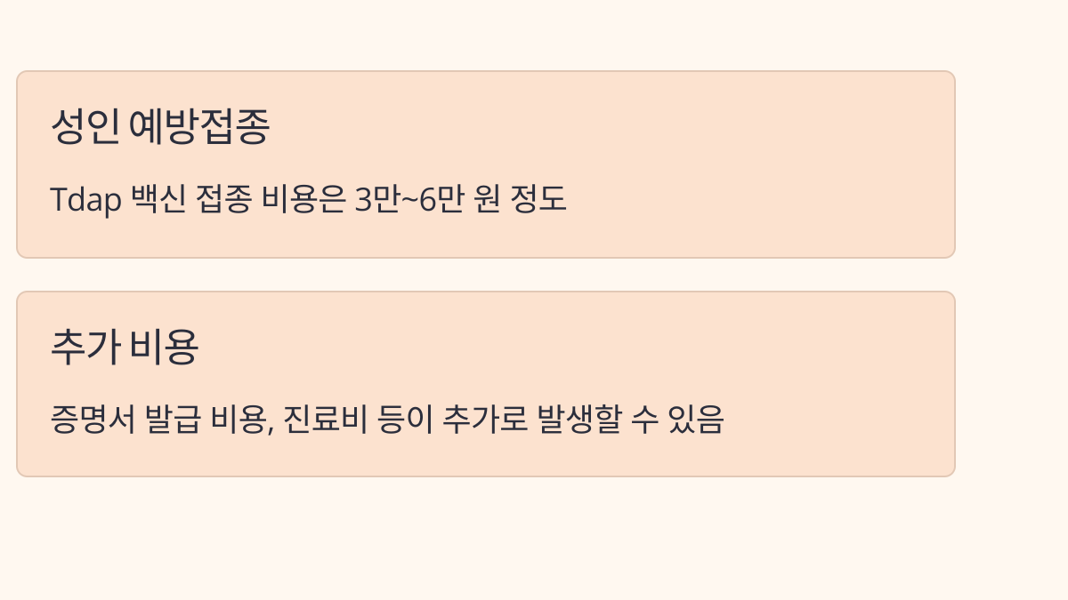 백일해 예방접종 시기와 가격 정보