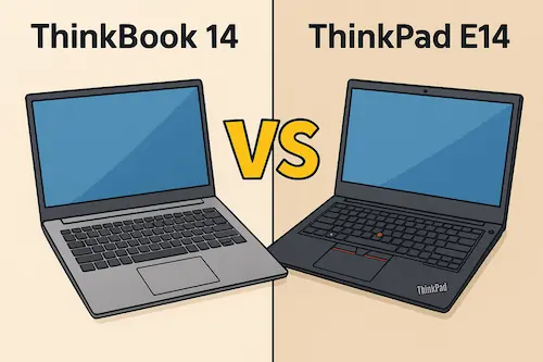 레노버 ThinkBook 14 vs ThinkPad E14 비교 이미지