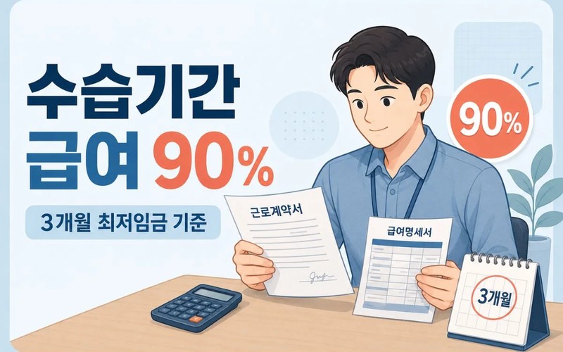 수습기간 급여 90% 가능할까? 적용 조건 3가지 및 2026 최저임금