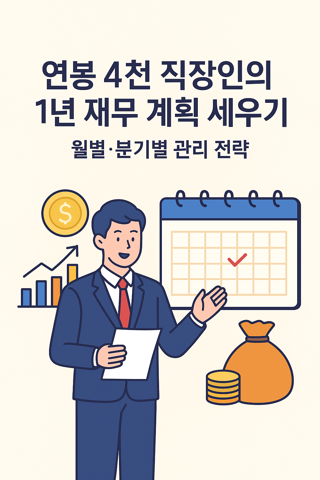 연봉 4천 직장인의 1년 재무 계획 세우기: 월별·분기별 관리 전략