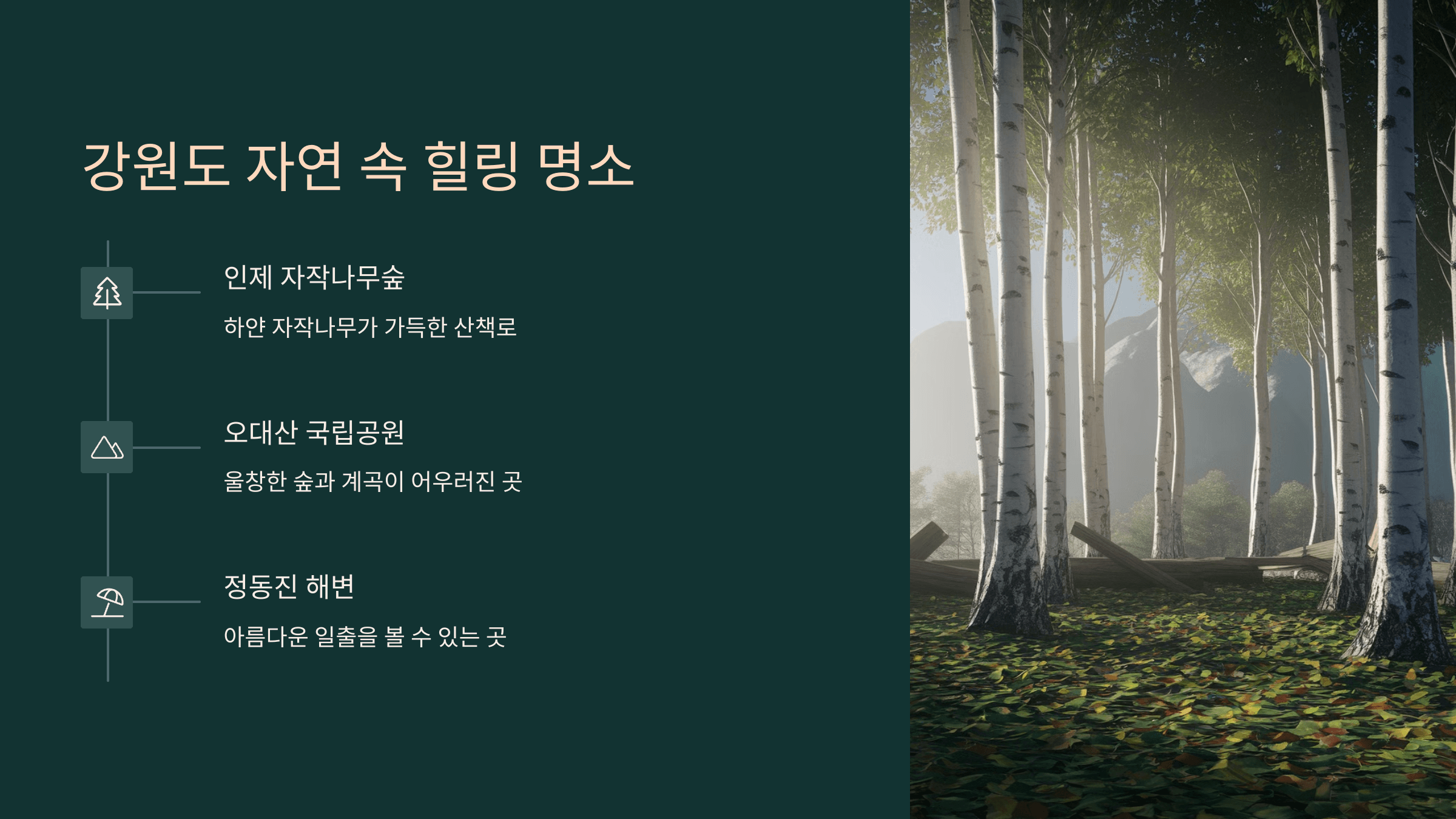 자연 속 힐링 명소