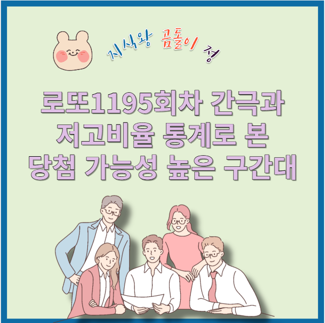 1195회차 로또 분석|첫수끝수 간극과 저고비율로 조합 중심 잡기