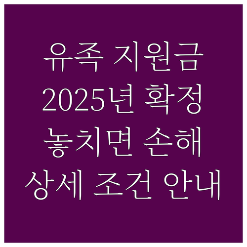 2025 울산 독립유공자 유족 생활지..