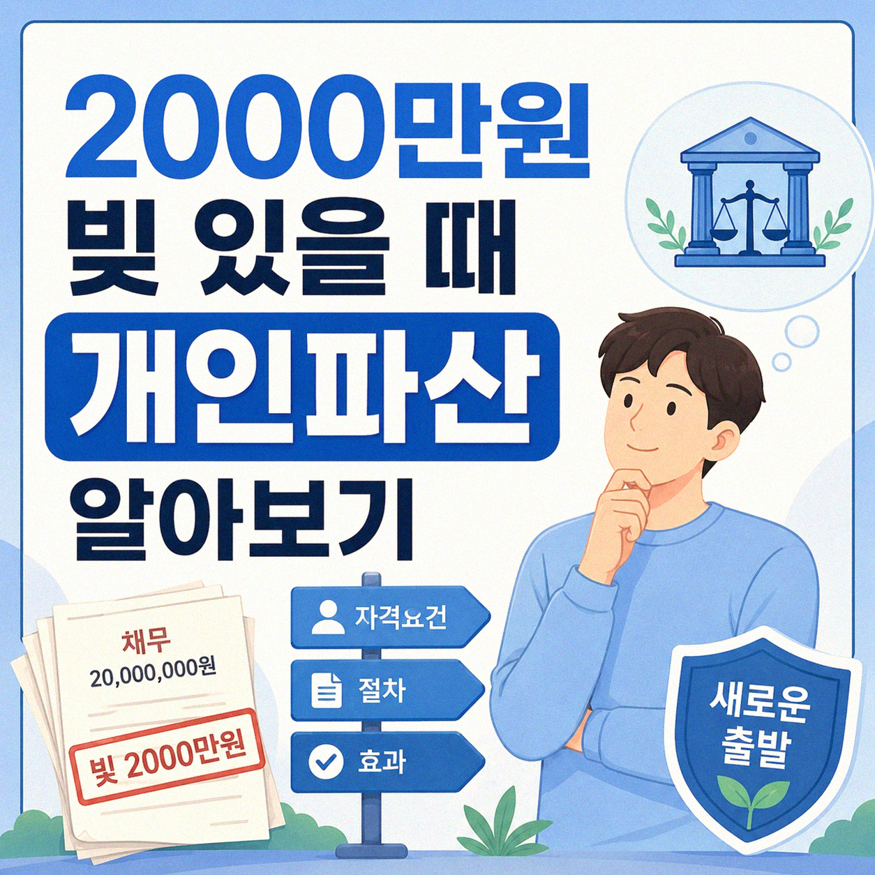 2000만원 빚, 개인파산 신청은 어떻게 준비할까요