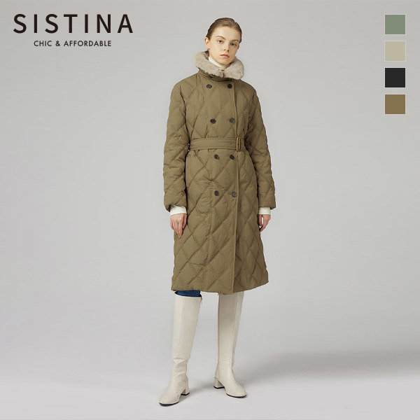 시스티나 퍼 칼라 퀼팅 롱 패딩 점퍼 ASPJPL41010