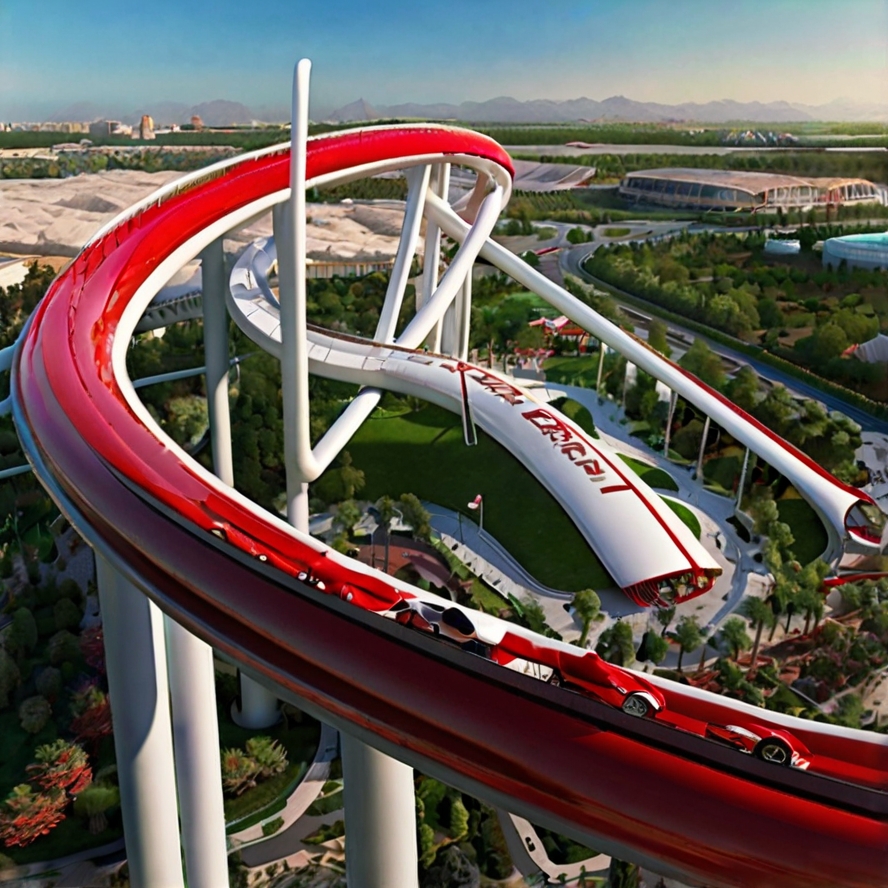 아부다비 명소 페라리월드를 형상화한 이미지