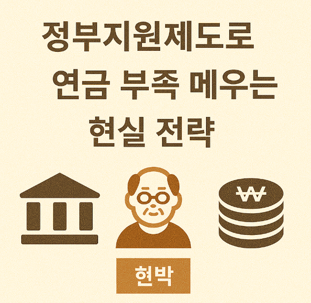 정부지원제도로 연금 부족 메우는 현실 전략 관련 이미지 사진