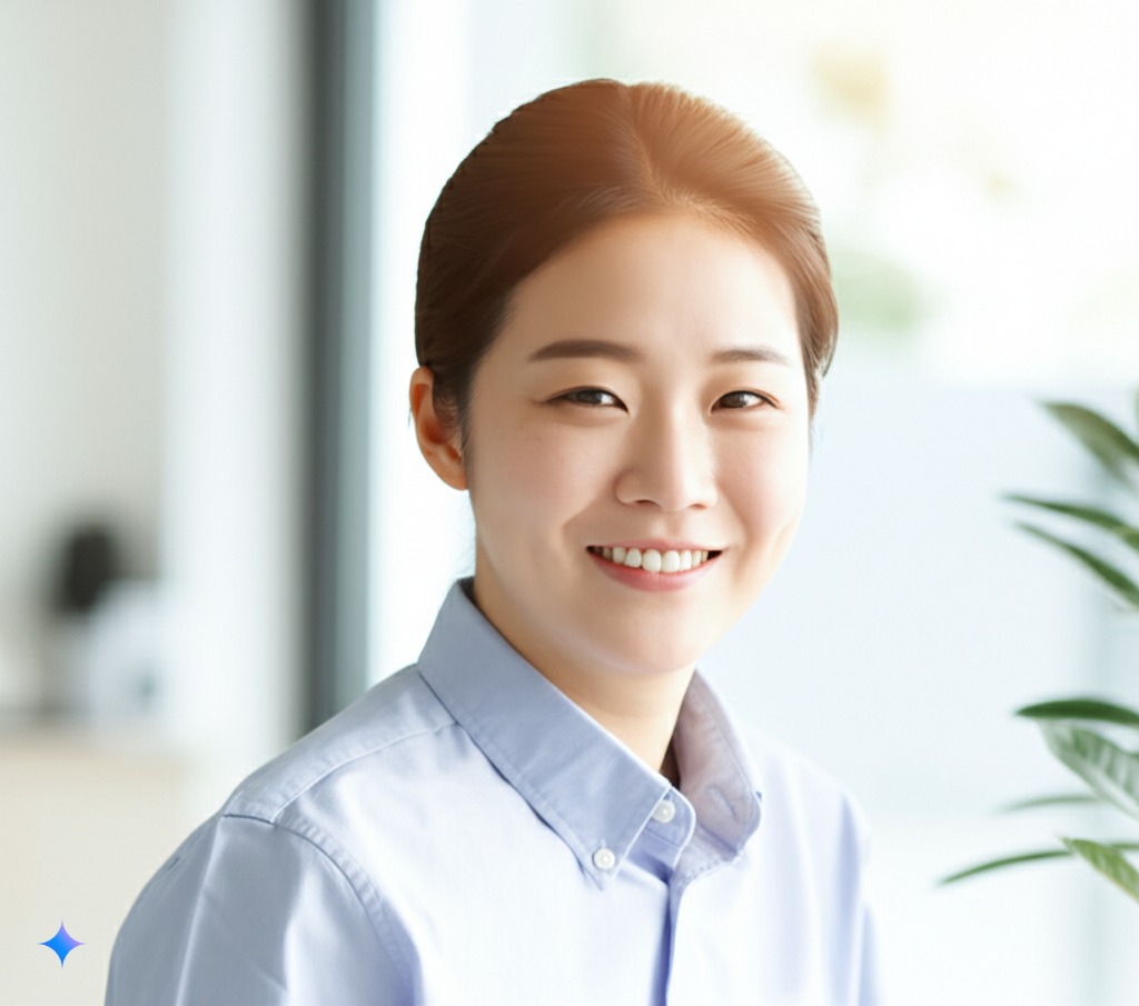 건강한 눈을 가진 행복한 사람의 모습